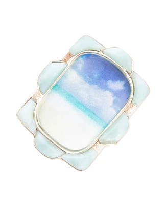 Barse Scenic Beach Blue Larimar and Sterling Silver Ring