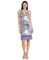 R & M Richards Women's Drape-Front Jacket and Necklace Dress Set
