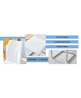 White Pu Dining Chair Set of 6