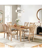 Modern 6-Chair Dining Set (60" Table