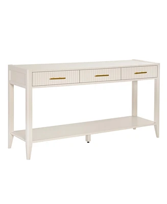 High-Quality Entryway Console Table with Vertical Stripe Drawers, Long Legs,Suitable for Entryway, Hallway, Living Room, Foyer