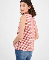 Nautica Jeans Women's Smocked-Neck Tank Top