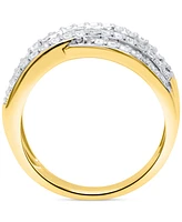 Forever Grown Diamonds Lab-Grown Diamond Crisscross Band (1 ct. t.w.) Sterling Silver or 14k Gold-Plated