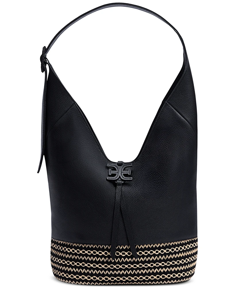 Sam Edelman Khiara Espadrille Large Leather Hobo Bag