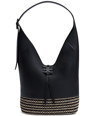 Sam Edelman Khiara Espadrille Large Leather Hobo Bag