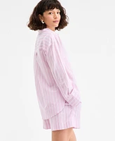 On 34th Women's Adventure Stripe Long-Sleeve Shirt, Exclusively at Macy's