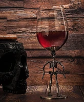 The Wine Savant Skeleton Stemmed Wine Glasses, Set of 2