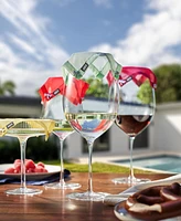 The Wine Savant Classic Wine Glass Covers, Set of 4