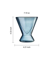 The Wine Savant Khen Classic Stemless Martini Glasses, Set of 6