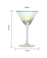 The Wine Savant Classic Hammered Martini Glasses, Set of 2