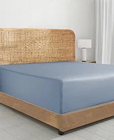 Cool Percale Fitted Sheet Only, 100% Organic Cotton, Fully Elasticized with Deep Pockets by California Design Den