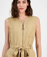 Tommy Hilfiger Women's Sleeveless Belted Jumpsuit