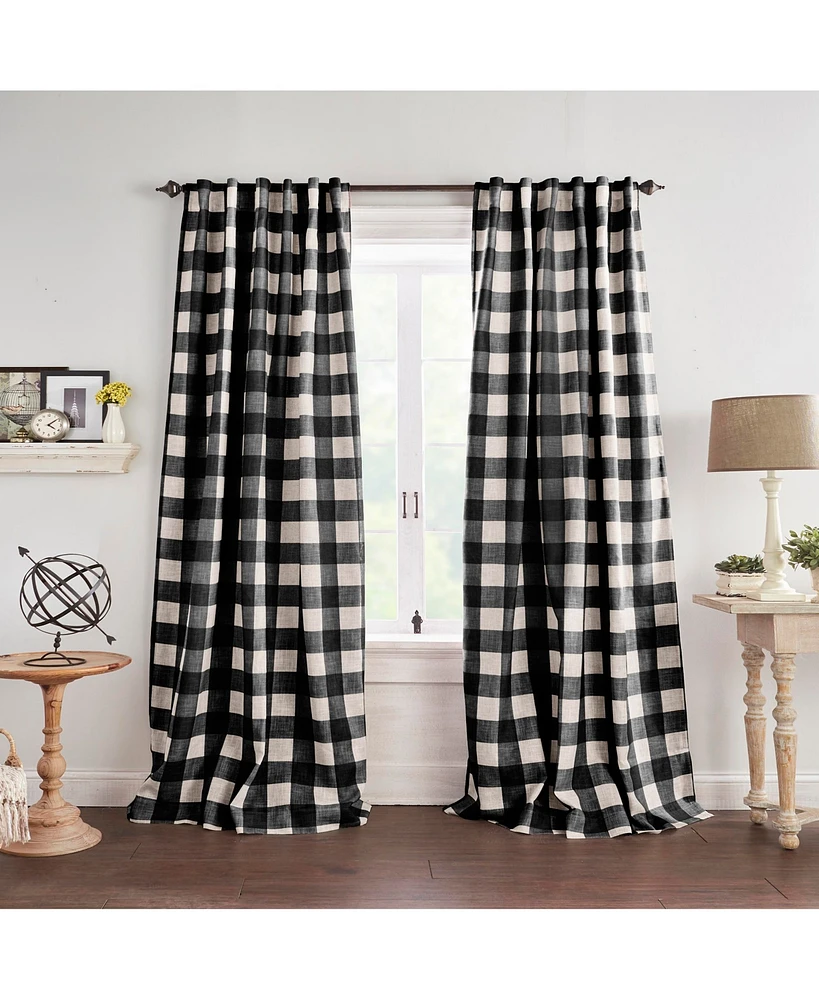 Elrene Home Fashions Grainger Buffalo Check Blackout Window Curtain