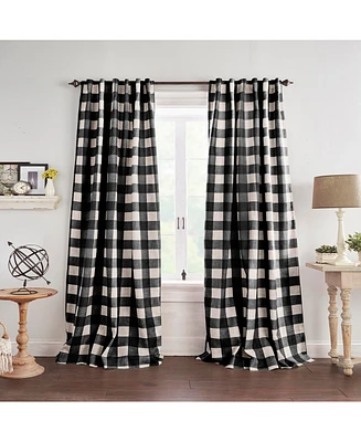 Elrene Home Fashions Grainger Buffalo Check Blackout Window Curtain