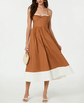 Astr the Label Women's Knotted-Bust Midi Dress