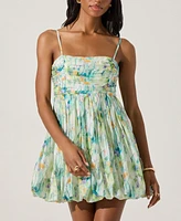 Astr the Label Women's Floral-Print Bubble Skirt Mini Dress