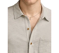 Lucky Brand Men's Linen Short Sleeve Button Down Shirt