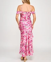 Bcx Juniors' Floral-Print High-Low Dress