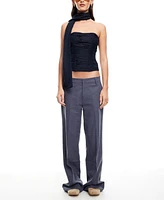 Lioness Women's Island Ruched Scarf-Trim Tube Top