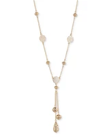 Marchesa Gold-Tone Filigree Lariat Necklace, 16" + 3" extender