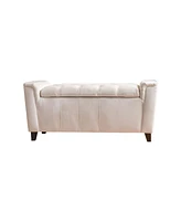 Versatile Storage Bench Stylish Ottoman with Hidden Storage and Comfy Seat