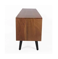 58x14x17.5" Asther Acacia Wood Tv Cabinet