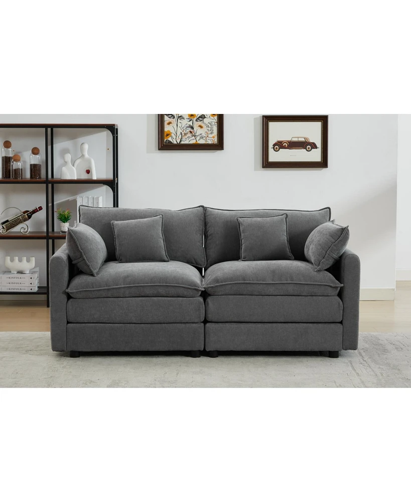 Modular Sectional Sofa,2-Seater Sofa, Modern L-Shaped Sofa for Living Room Bedroom Apartment