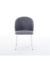 iron-footed dining chair with adjustable foot pads. Suitable for dining room, living room, study room,set of 2