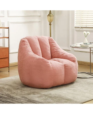 Tufted Bean Bag Chair with Memory Foam Filling