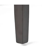 Walnut Brown Reconstituted Bycast Leather Barstools with Rubberwood Legs (Set of 2)