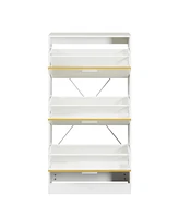 Modern Shoe Cabinet: Upscale 3-Drawer Design