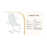 White Pu Dining Chair Set (6-Pack)