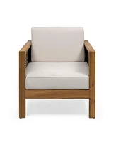 Acacia Wood 4-Seater Chat Set, Teak Finish