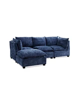 Modern L-Shape Sectional Sofa with Ottoman