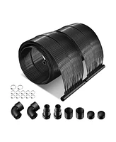 2 Pieces 20 Feet Weatherproof Solar Swimming Pool Heating System