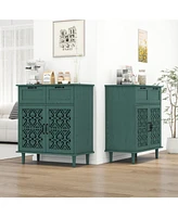 2 Door 2 Drawer Cabinet, American Furniture, Suitable for Bedroom, Living Room, Study