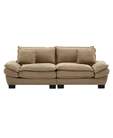 Corduroy Sofa Sleeper Couch with Pillows