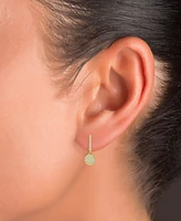 Cubic Zirconia Micro-Pave Dangle Small Huggie Hoop Earrings