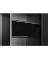70" Black Metal Armoire: Versatile Wardrobe Cabinet for Home, Office, Gym