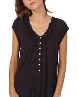 Eileen West Women's Cap-Sleeve Lace-Trim Chemise