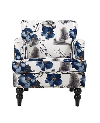 Floral Fabric Club Armchair Comfort & Style in One