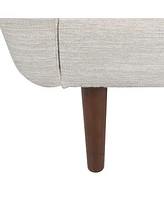 Modern Club Chair with Sophisticated Style and Walnut Wood Finish