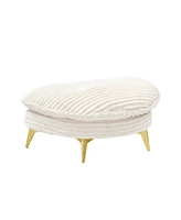 65.00 inches long, Corduroy Sofa Fabric, with three matching pillows and two spacious and comfortable seats, for Apartment Office Living Room -Beige