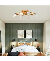 6-Light Crystal Dining Room Ceiling Lamp (Bulbs Included)