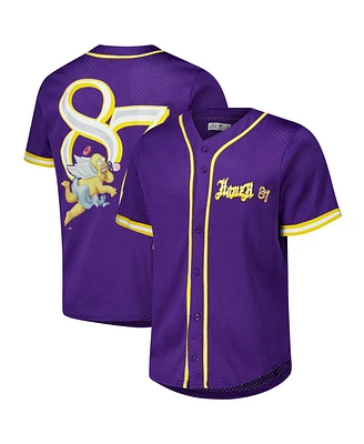 Freeze Max Men's Purple the Simpsons Homer '87 Baseball Jersey