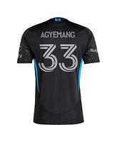 Adidas Men's Patrick Agyemang Black Charlotte Fc 2025 Fortress Kit Authentic Player Jersey
