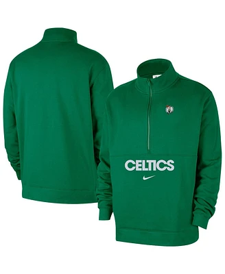 Nike Men's Kelly Green Boston Celtics Courtside Club Half-Zip Pullover Hoodie
