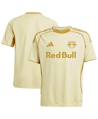 Adidas Big Boys and Girls Tan New York Red Bulls 2025 One Planet Pre-Match Jersey
