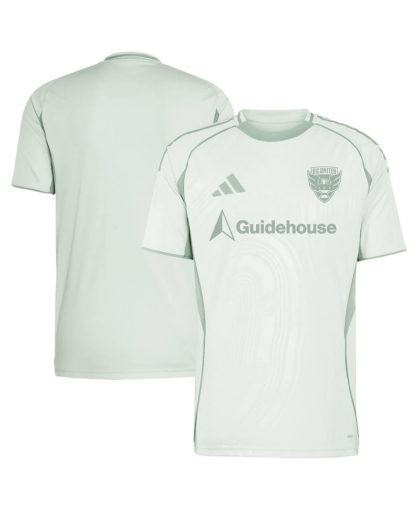 Adidas Men's Light Green D.c. United 2025 One Planet Pre-Match Jersey