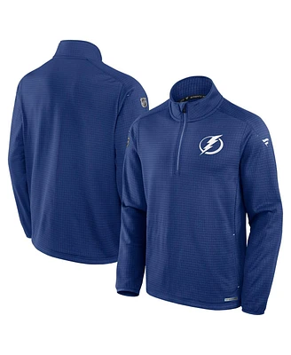Fanatics Men's Blue Tampa Bay Lightning Authentic Pro Rink Quarter-Zip Jacket
